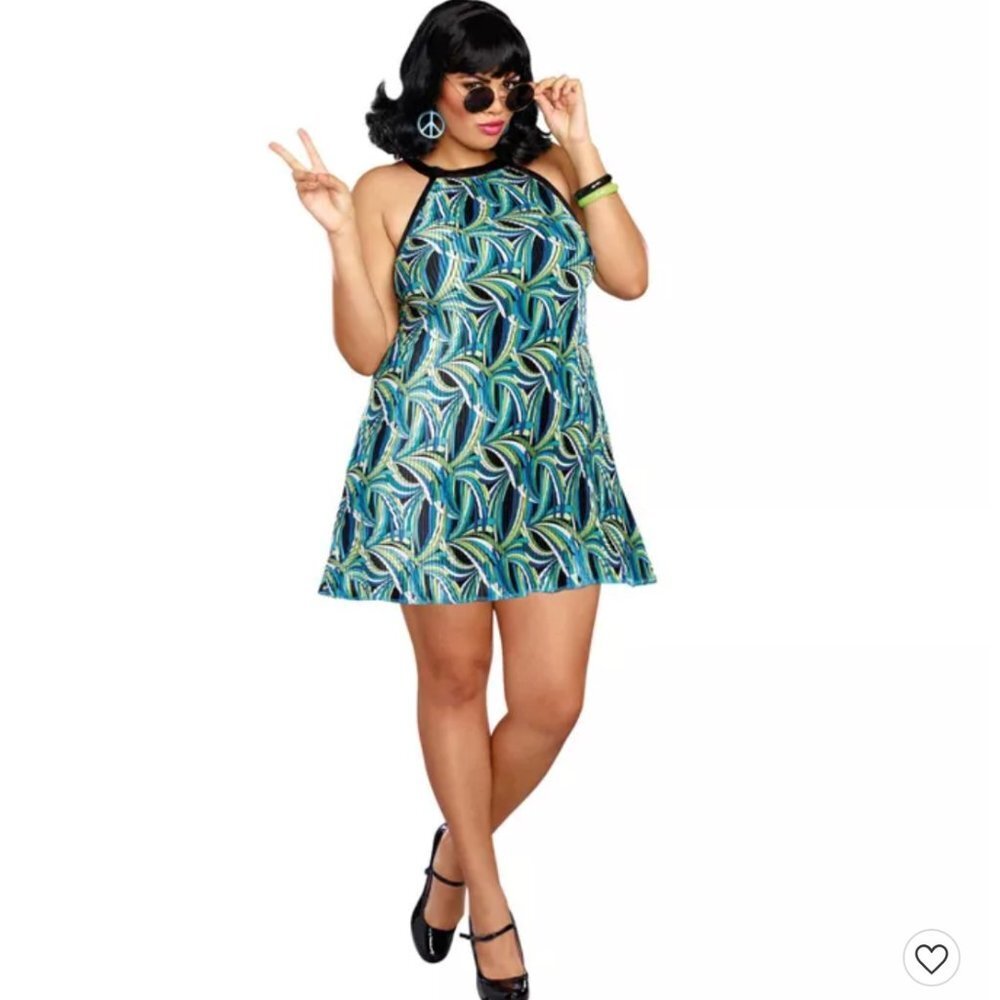 DREAMGIRL The Beat Goes On retro 1960s 4 piece set minidress costume NWT - Picture 8 of 9